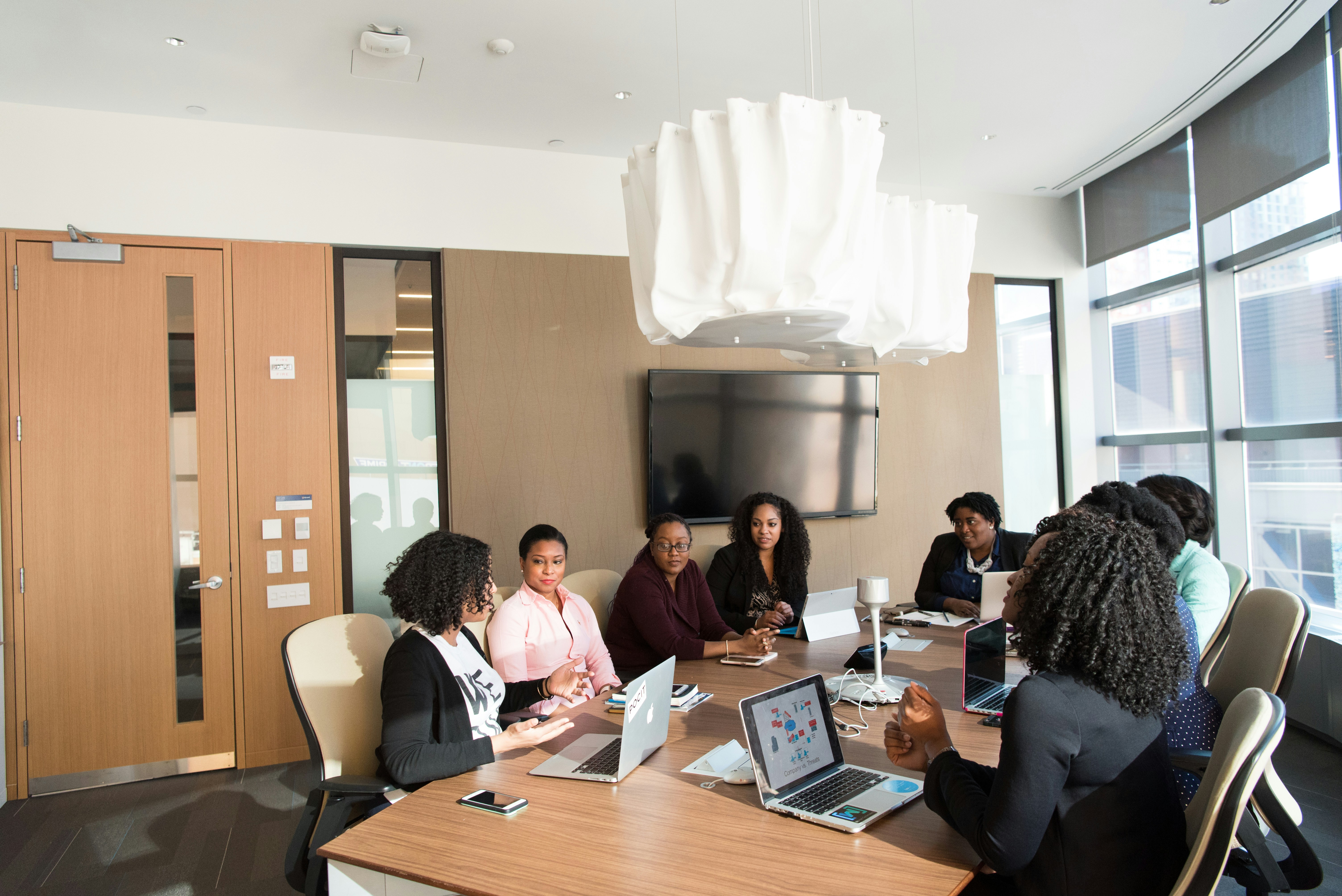 African team collaborating in office
